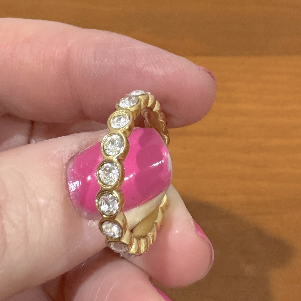 Victoria Emerson crystal and gold filled eternity band size 9 - Picture 3 of 5